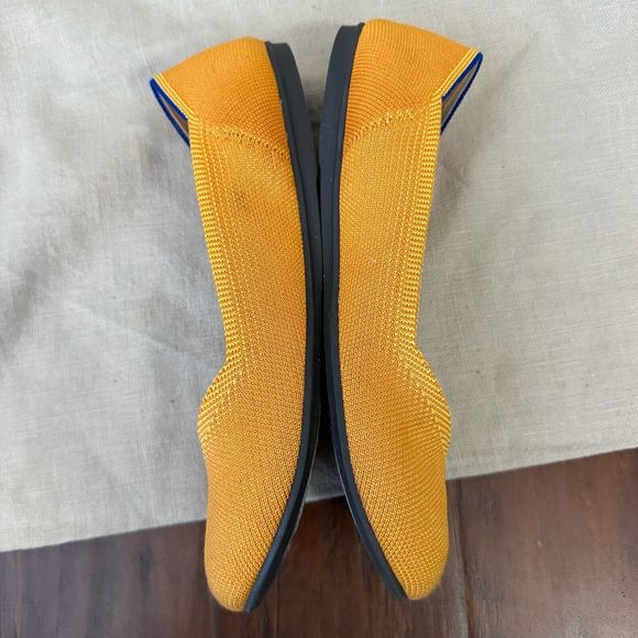ROTHY'S The Flat in Lemon Drop Ballet Flats Round Toe Slip On RETIRED - Picture 5 of 15